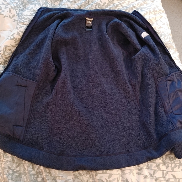 ⚡SALE NAVY The North Face Sweater Fleece navy blue knit zip up jacket - Picture 10 of 12